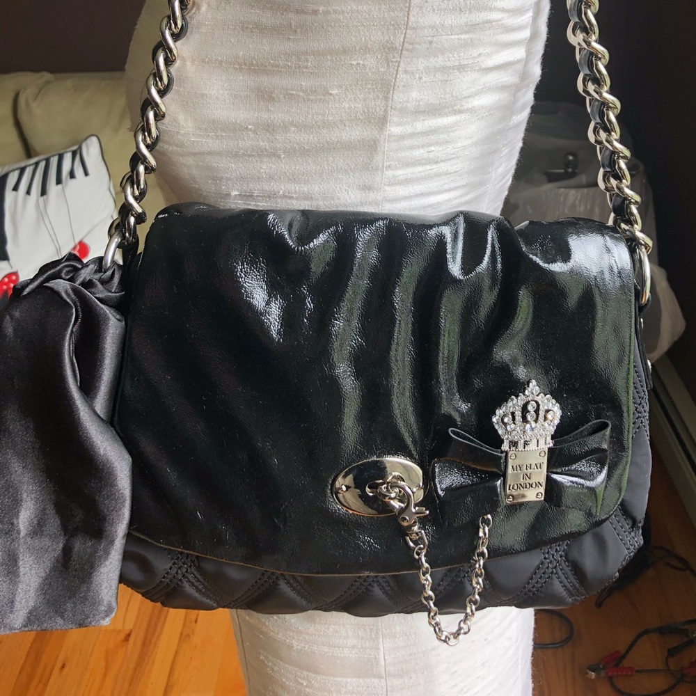 MFIL Patent Leather quilted bag